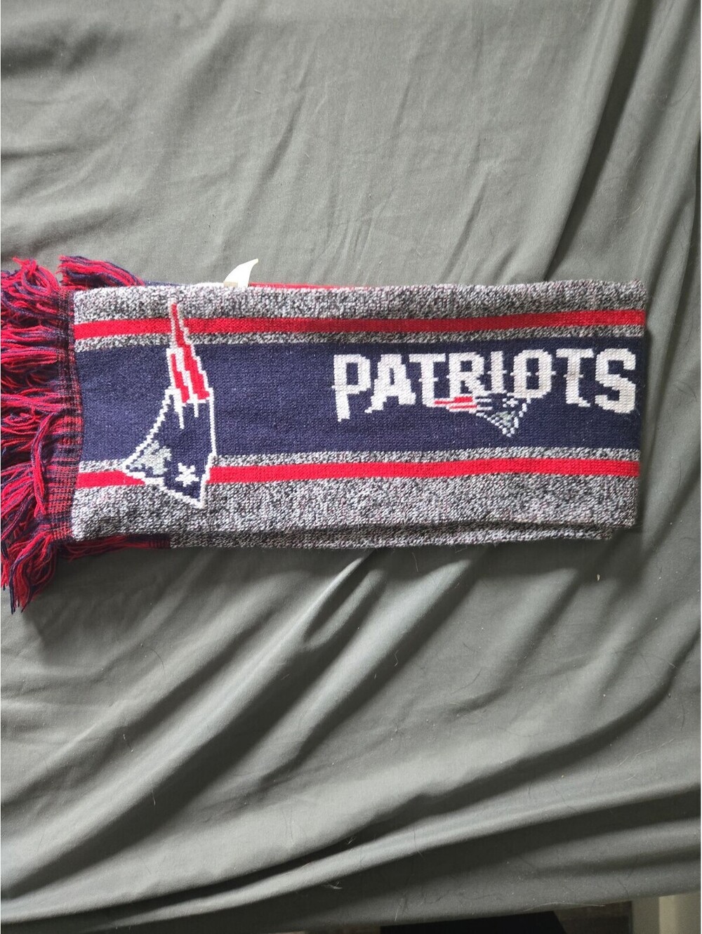 New England Patriots NFL Knit Scarf with Fringe